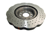 DBA 12-13 Volkswagen Golf R 3.6L Front 4000 Series Drilled Wavy Rotor - 42808WXD