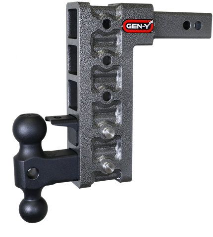 Gen-Y Mega Duty 2in Shank 10in Drop 1.5K TW 10K Hitch w/GH-031 Dual-Ball/GH-032 Pintle Lock - GH-325