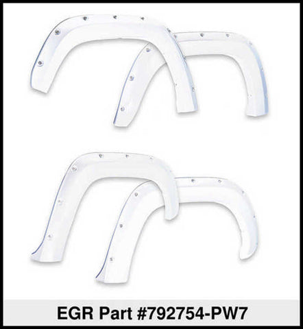 EGR 09+ Dodge Ram LD Sport Bolt-On Look Fender Flares - Set - Bright White - 792754-PW7
