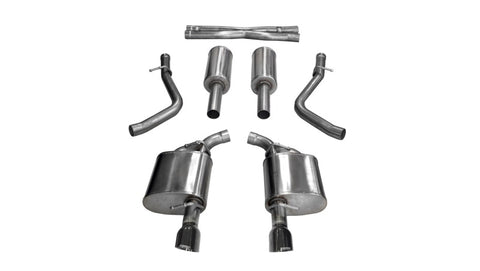Corsa 17-18 Dodge Charger 5.7L V8 Xtreme Cat-Back Dual Rear Exit w/4.5in Black Tips - 21004BLK