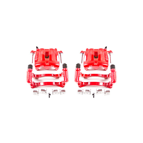 Power Stop 99-04 Jeep Grand Cherokee Front Red Calipers w/Brackets - Pair - S4826