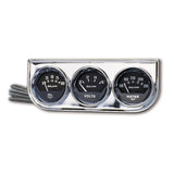 Autometer AutoGage 3-Gauge Console 52.4mm Mech 0-100 PSI Oil Press/ 10-16 V / 130-280 Deg Water Temp - 2349