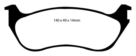 EBC 02-05 Ford Explorer 4.0 2WD Yellowstuff Rear Brake Pads - DP41631R