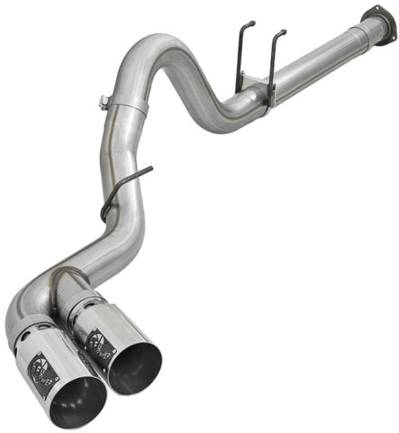 aFe Power 11-14 Ford F250/F350 6.7L Diesel Rebel XD 4in 409 SS DPF-Back Exhaust System - Pol Tips - 49-43120-P