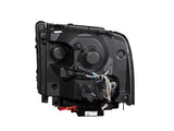 ANZO 2005-2007 Ford Excursion Projector Headlights w/ Halo Black w/ LED Strip (CCFL) 1pc - 111117