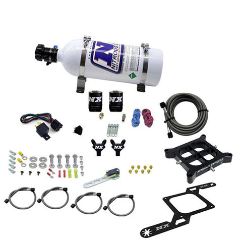 Nitrous Express 4150 Billet Crossbar Pro-Power Nitrous Kit (100-500HP) w/5lb Bottle - 60542-05