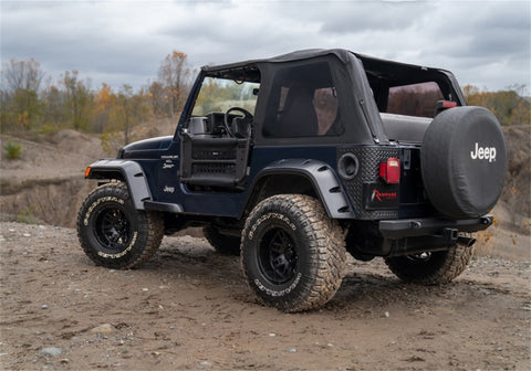 Rampage 97-06 Jeep Wrangler TJ Frameless Trail Soft Top Kit - Black Diamond - 106535