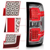 ANZO 2014-2018 Chevy Silverado 1500 LED Taillights Chrome - 311291