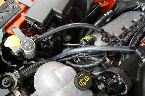 J&L 15-23 Ford Mustang GT/15-20 Ford Mustang GT350 Passenger Side Oil Separator 3.0 - Clear Anod - 3030P-C