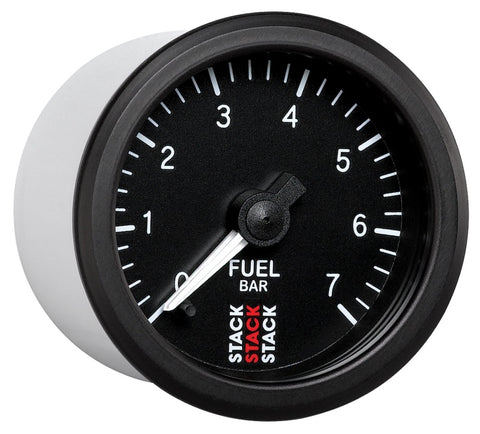 Autometer Stack 52mm 0-7 Bar M10 Male Pro Stepper Motor Fuel Pressure Gauge - Black - ST3305