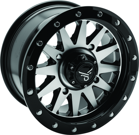 QuadBoss Wagon 14X7 4+3 4/156 Black Machined - 608554