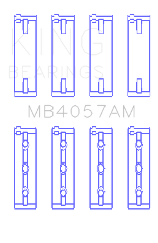 King Engine Bearings Honda C27A4 (Size +0.25mm) Main Bearing Set - MB4057AM0.25