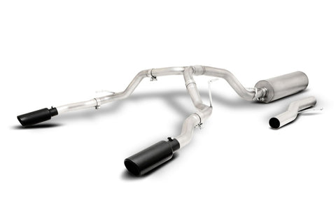 Gibson 21-22 Chevy Suburban 5.3L 2.5in Cat-Back Dual Split Exhaust System Stainless - Black Elite - 65695B