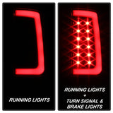 Spyder 07-13 GMC Sierra 1500 V2 Light Bar LED Tail Lights - Black (ALT-YD-GS07V2-LBLED-BK) - 5084743