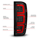 ANZO 19-23 GMC Sierra 1500/2500HD/3500HD Black Replacement Full LED Bar Tail Light - 311457