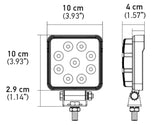 Hella ValueFit Work Light 4SQ 1.0 LED MV CR LT - 357103002
