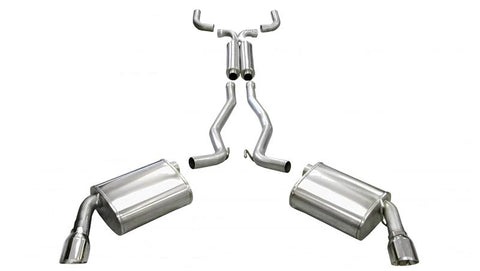 Corsa 2010-2015 Chevrolet Camaro Coupe SS 6.2L V8 Auto Polished Sport Cat-Back + XO Exhaust - 14952