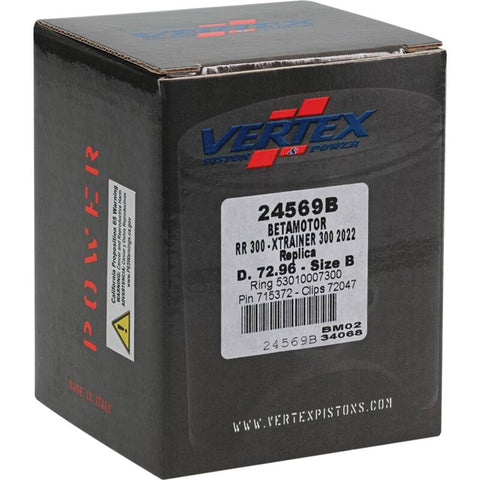 Vertex Piston 22-24 Beta RR 2T 300 300cc Cast Replica Piston Kit - 24569B