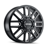 Mayhem 8107D Cogent Dually 20x8.25 / 8x200 BP / 115mm Offset / 142mm Hub Black w/Milled Spokes Wheel - 8107D-2877BMF115