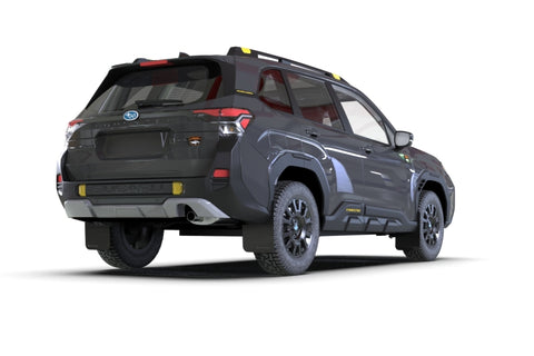 Rally Armor 2026 Subaru Forester Wilderness Black UR Mud Flap w/Dark Grey Logo - MF152-UR-BLK-DGRY