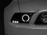 Raxiom 13-14 Ford Mustang w/ Factory HIDLED Halo Projector Headlights- Black Housing (Smoked Lens) - 49170