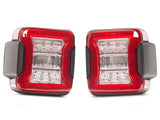 Raxiom 18-26 Jeep Wrangler JL LED Tail Lights- Clear Housing- Clear Lens - J181426