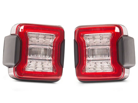 Raxiom 18-26 Jeep Wrangler JL LED Tail Lights- Clear Housing- Clear Lens - J181426