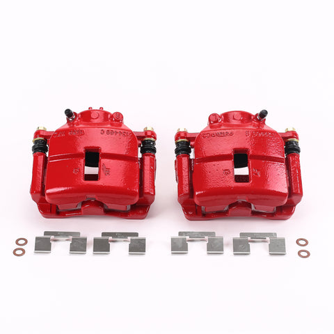 Power Stop 01-10 Chrysler PT Cruiser Front Red Calipers w/Brackets - Pair - S4780