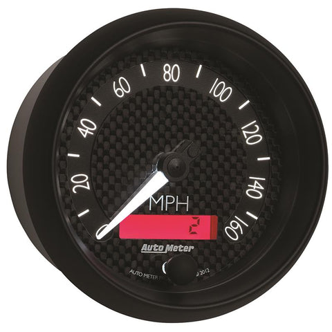 Autometer GT Series 3-3/8in In Dash 0-160 MPH Electronic Programmable Speedometer - 8088
