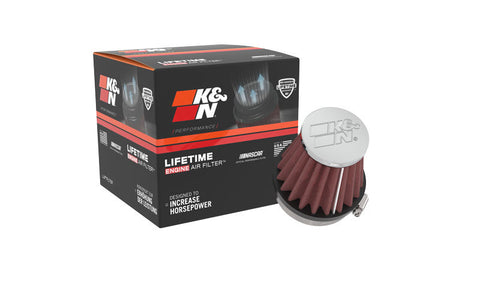 K&N Universal Chrome Filter 2.125 in Flange ID / 3in Base OD / 2in Top OD / 2.75in Height - RC-2340