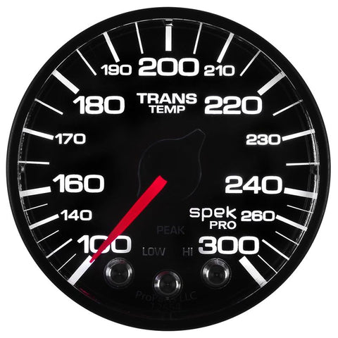 Autometer Spek-Pro 52.4mm 100-300 Deg F Digital Stepper Motor Trans Temp Gauge - P342328