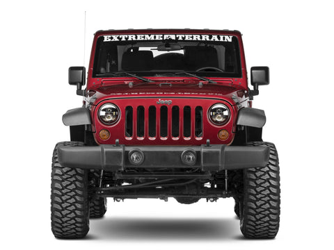 Raxiom 97-18 Jeep Wrangler TJ/JK Axial Series LED Daymaker Headlights- Black Housing (Clear Lens) - J108042