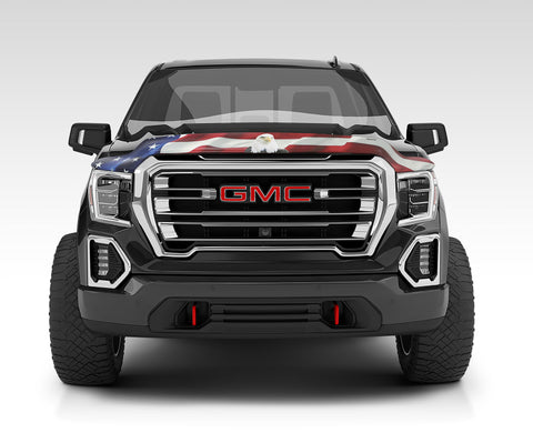 Stampede 19-23 GMC Sierra 1500 Vigilante Premium Hood Protector - Flag - 3022-30