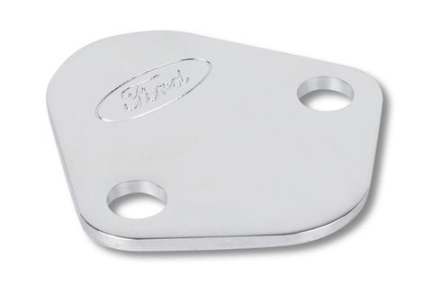 Ford Racing Ford Logo Fuel Pump Blockoff Plate - Chrome - 302-290