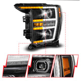 ANZO 21-23 Ford F150 LED Projector Headlight w/Switchback+Sequential - Black (Driver Side Only) - 111594-L