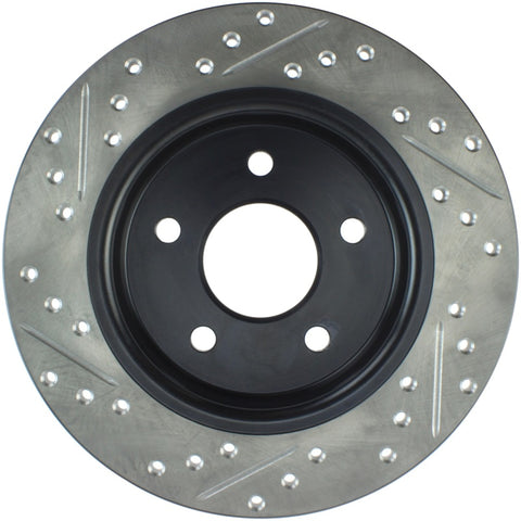 StopTech 12-15 Ford Focus w/ Rear Disc Brakes Rear Left Slotted & Drilled Rotor - 127.61099L