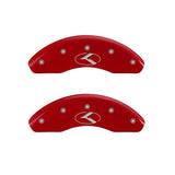 MGP 4 Caliper Covers Engraved Front & Rear Circle K/Kia Red finish silver ch - 21185SCRKRD