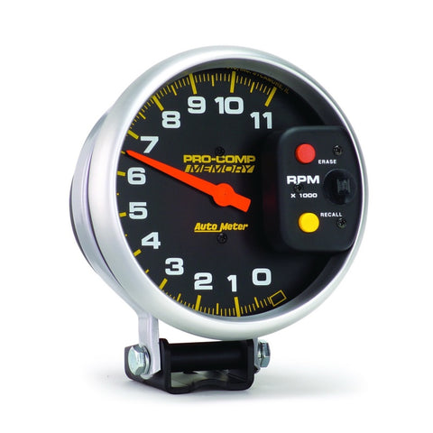Autometer Pro-Comp 5in 0-11000 RPM Pedestal w/Peak Memory Tachometer - 6811