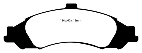 EBC 03-04 Pontiac GTO 5.7 (Solid Rear Rotors) Yellowstuff Front Brake Pads - DP41721R