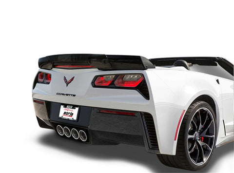 Borla 2014 Chevy Corvette C7 ZO6 S/C w/o AFM w/o NPP S-Type Rear Section Exhaust Dual Rd Rolled Tips - 11910