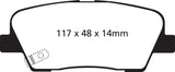 EBC 11+ Hyundai Equus 4.6 Redstuff Rear Brake Pads - DP31806C