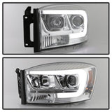 Spyder Dodge Ram 1500 06-08 V2 Projector Headlights - Light Bar DRL - Chrome (PRO-YD-DR06V2-LB-C) - 5085290