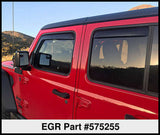 EGR 2018 Jeep Wrangler JL SlimLine In-Channel WindowVisors Set of 4 - Matte Black - 575255