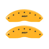 MGP Front set 2 Caliper Covers Engraved Front MGP Black finish silver ch - 14221FMGPBK