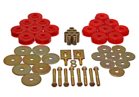Energy Suspension Body Mount Set Exc. Convertible - Red - 3.4166R