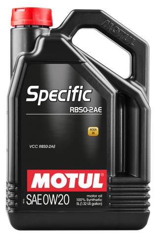 Motul 5L OEM Synthetic Engine Oil ACEA A1/B1 Specific RBS0-2AE 0W20 - 106045
