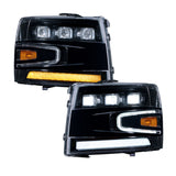 Form Lighting 2007-2013 Chevrolet Silverado LED Projector Headlights (Pair) - FL0005