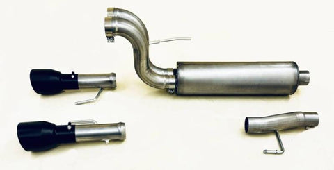 Gibson 2024 Ford F150 5.0L Black Elite Stainless Steel Split Rear Exhaust - 69226B