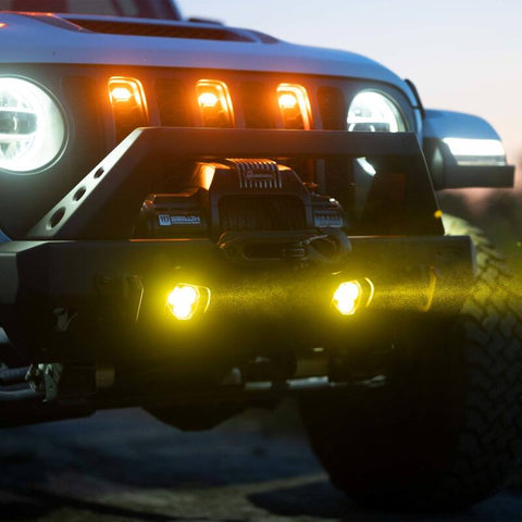 KC HiLiTES FLEX ERA 3 Dual Mode SAE Fog Lights - 2-Light Master Kit for Jeep Aftermarket Bumpers - 97147