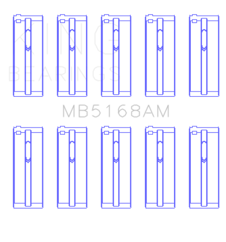 King Engine Bearings Honda F22B/H22A (Size +0.75mm) Main Bearing Set - MB5168AM0.75